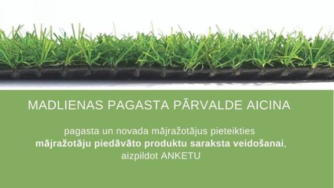 Madlienas pagasta pārvalde aicina pieteikties mājražotājus