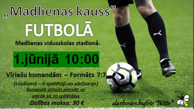Madlienā notiks "Madlienas kausa" izcīņa futbolā