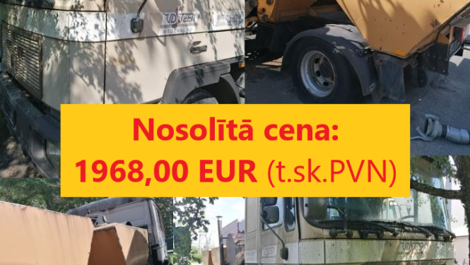 Noslēgusies automašīnas MAN izsole. Izsoles rezultāts.