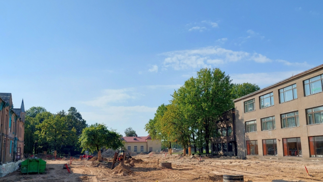 Būvdarbi Neatkarības laukumā Ogrē 24.09.2024.