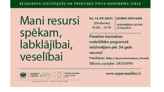 Nodarbību cikla plakāts 