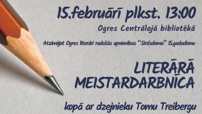 Literārā meistardarbnīca kopā ar Tomu Treibergu