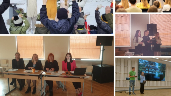 Ogres 1. vidusskolas skolēnu pētniecības, sabiedrisko un jaunrades darbu aizstāvēšana