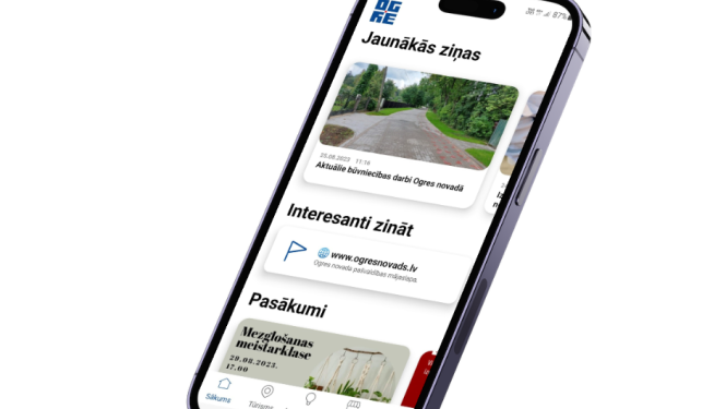 Lietotne Ogres novadnieks, jauns dizains
