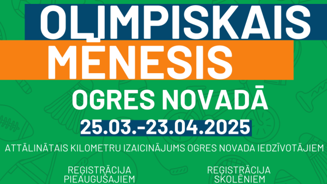 Olimpiskais mēnesis Ogres novada no 25. marta līdz 25. aprīlim