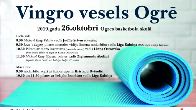 Pasākumā "Vingro vesels Ogrē" iespēje iepazīt vingrošanas sistēmu pilates
