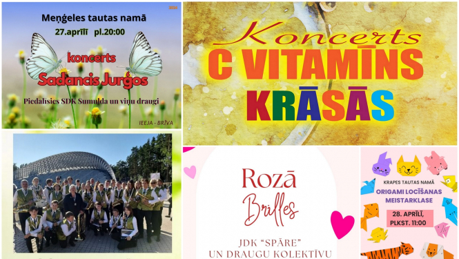 Pasākumu plakāti kolāža 04.2024.