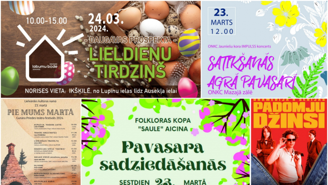 Aprīļa pasākumu plakātu kolāža 04.2024.