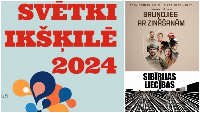 Pasākumu plakātu kolāža 06.2024.