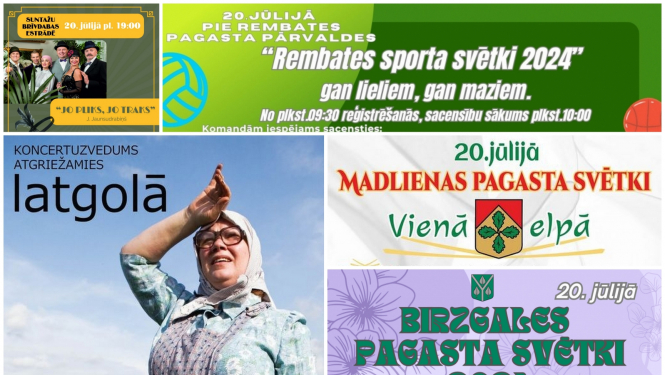 Pasākumu plakātu kolāža 07.2024.