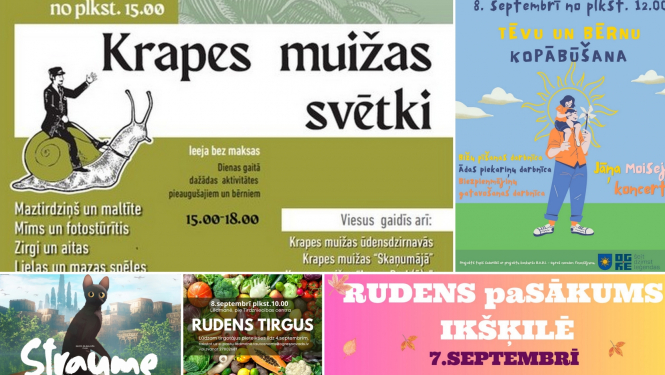 09.2024. pasākumu Ogres novadā plakātu kolāža