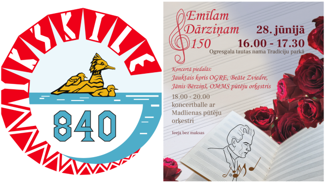 Afišu kolāža pasākumiem 