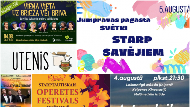 Pasākumu plakāti 08.2023. kolāža