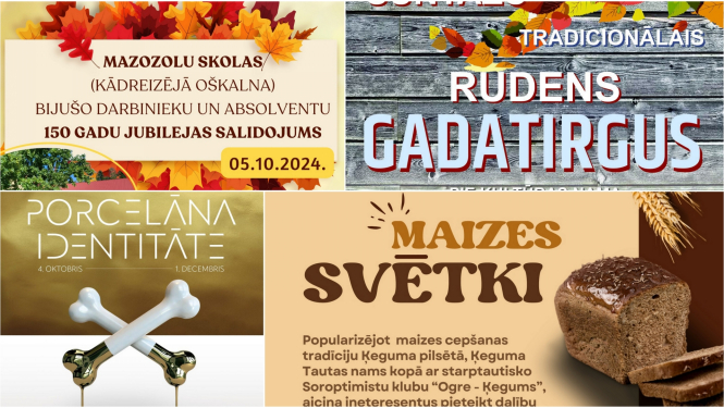 Pasākumu plakātu kolāža 10.2024.