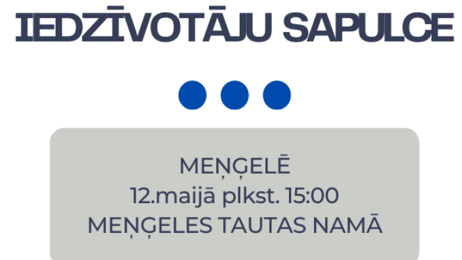 Plakāts iedzīvotāju sapulcei Meņģelē