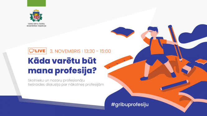 Skolēnu un nozaru profesionāļu tiešraides diskusija 3. novembrī