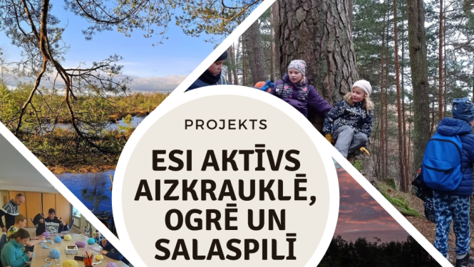 Projekta Esi aktīvs Aizkrauklē, Ogrē un Salaspilī informatīvais plakāts
