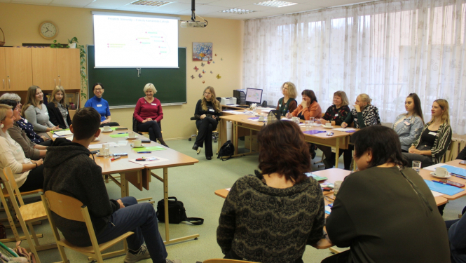 Skolēni un skolotāji projekta Satikt tikšanās ietvaros 10.11.2023.