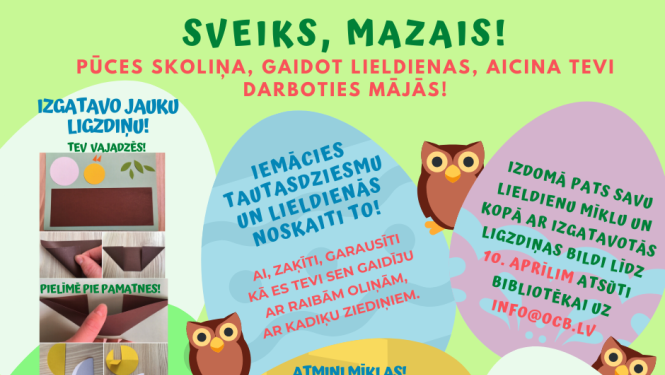 Pūces skoliņas uzdevums mazajiem ogrēniešiem