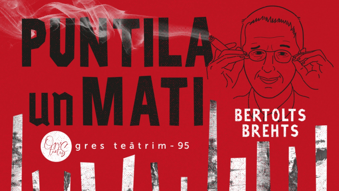 Plakāts Ogres teātra pirmizrādei muzikālajam jauniestudējumam “Puntila un Mati”