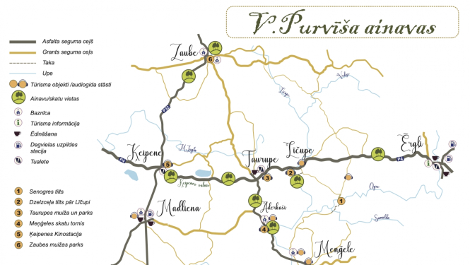 Purvīša ainavas karte