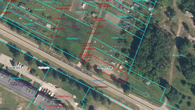 Izsole nekustamajam īpašumam Ranka 51, Ogresgals. Robežu plāns.