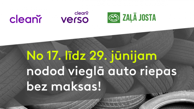 Afiša - aicinājums nodot nolietotās autoriepas