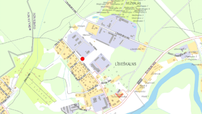 Telekomunikāciju sakaru torņa atrašanās vieta kartē