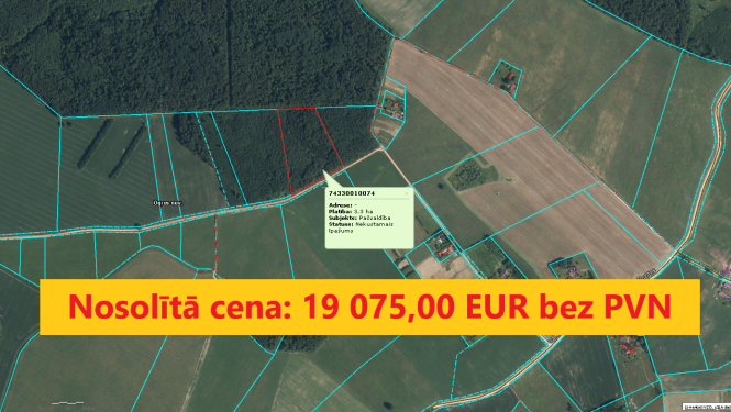 Izsoles "Mežaudzes cirsma "Silvani"" izsoles rezultāts