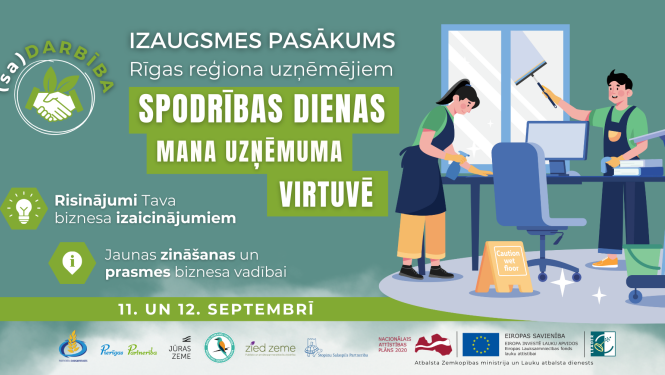 Afiša: izaugsmes pasākums Rīgas reģiona uzņēmējiem "Spodrības dienas mana uzņēmuma virtuvē"