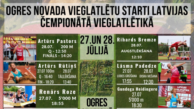 Ogre uzņems valsts labākos vieglatlētus