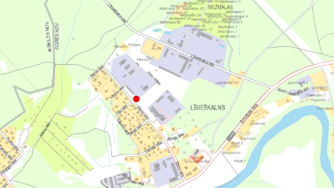 Karte ar plānoto sakaru torņa atrašanās vietu