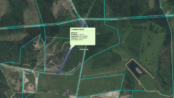 VZD karte Suntažu pagasts