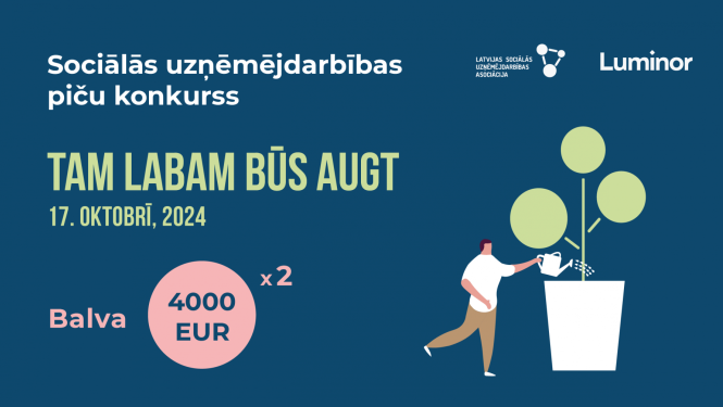 Sociālās uzņēmējdarbības piču konkurss "Tam labam būs augt" 17. oktobrī, 2024.