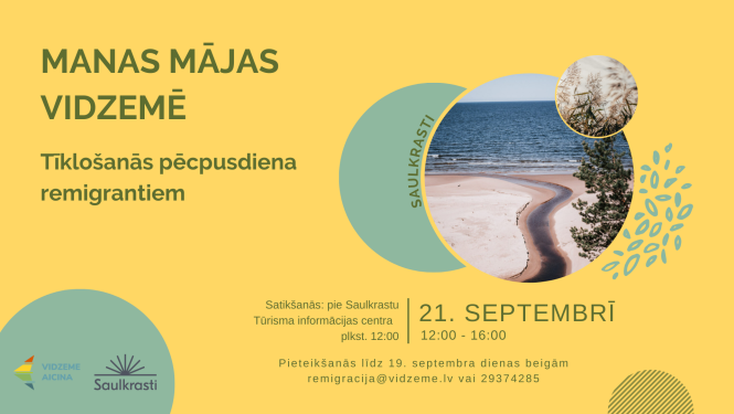 Manas mājas Vidzemē" remigranti dosies pārgājienā pretim zelta rudenim Saulkrastos