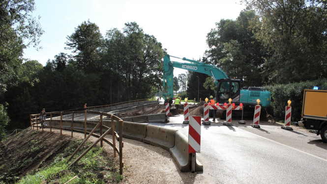 Tilta pārbūve Ogresgalā