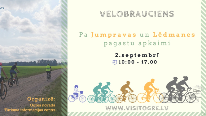 Plakāts velobraucienam Jumprava–Lēdmane–Jumprava