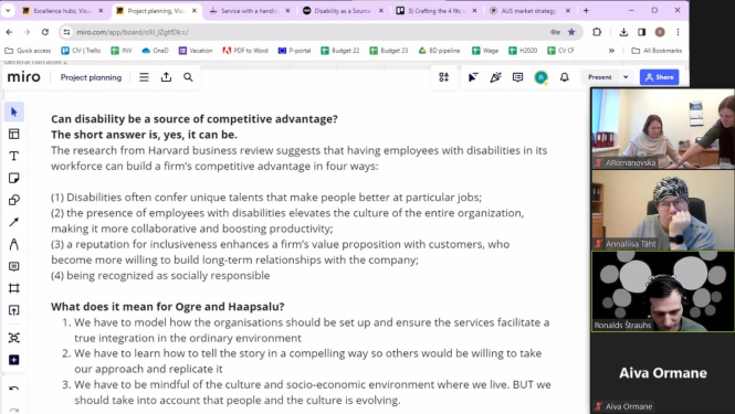 Videokonference projekta “Sociālās uzticēšanās un iekļaušanas veicināšana: pārrobežu pieeja: iespējas cilvēkiem ar īpašām vajadzībām” (TRUST2INTEGRATE) ietvaros 01.2024.