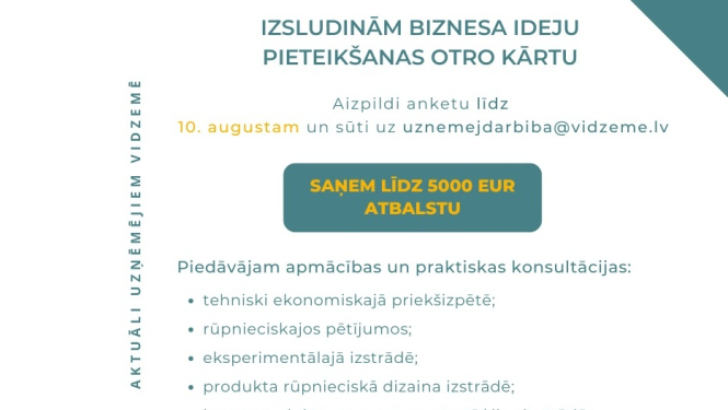 Vidzemes biznesa ideju 2.kārta