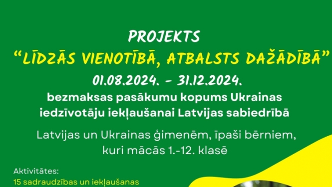 Līdzās vienotībā, atbalsts dažādībā plakāts