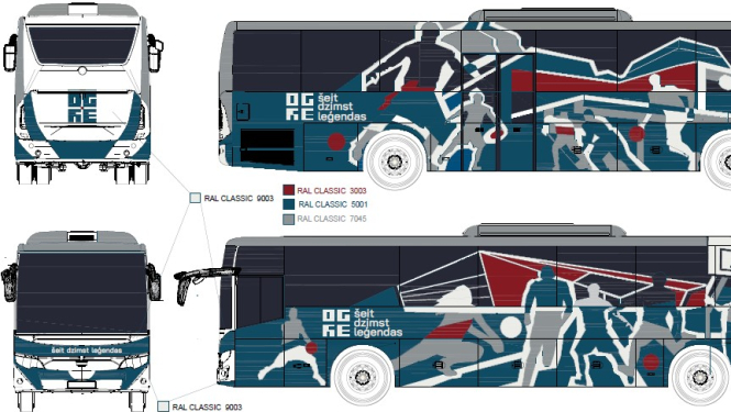 Vizuālais noformējums elektroautobusam