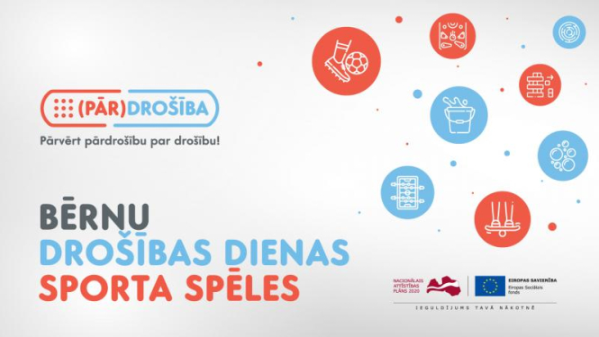 VM Bērnu drošības sporta spēles afiša 07.06.2023.