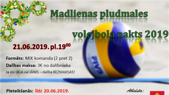 Madlienas pludmales volejbola nakts turnīrs