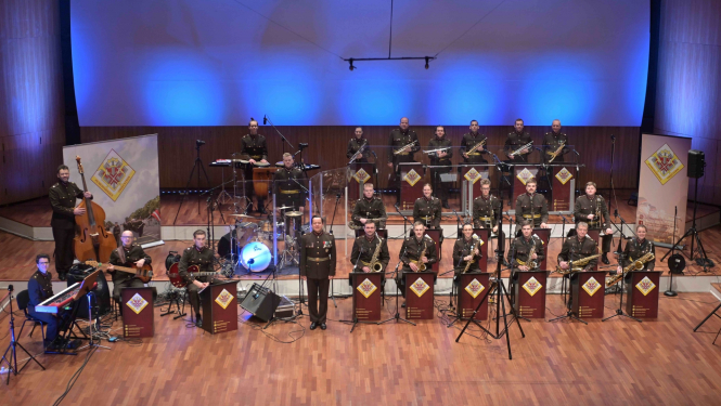 Zemessardzes orķestra bigbends. Foto Ansis Klucis