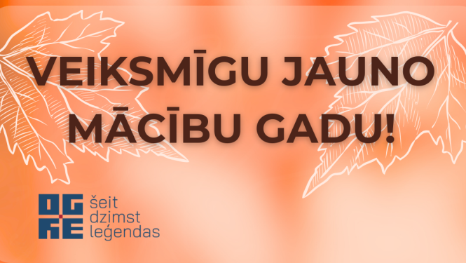 Veiksmīgu jauno mācību gadu!