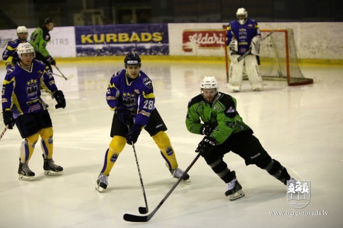 Hokeja komandai "Ogre" pirmā pieredze Latvijas čempionātā