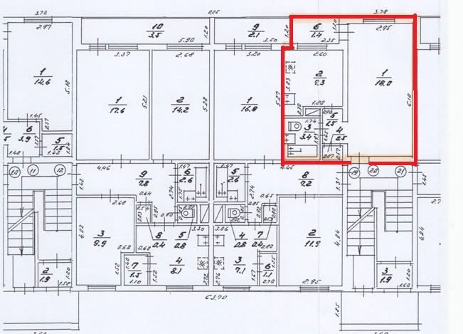 Nekustamā īpašuma “Bērzi”-20, Lēdmane, Lēdmanes pagasts, Ogres novads, kadastra numurs 7464 900 0236, atsavināšanas izsole - telpu plāns