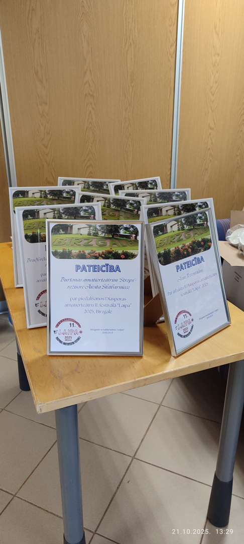 Diasporas Amatierteātru festivāls “Laipa -  2025 Birzgalē” - pateicības