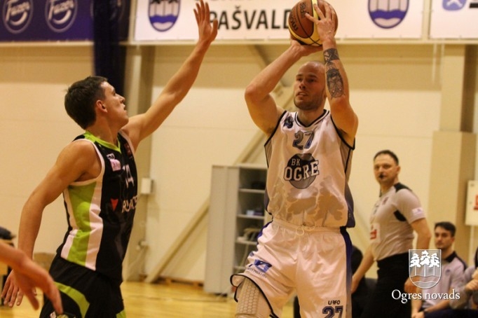 BK "Ogre" rezultatīvā cīņā pieveic bukus