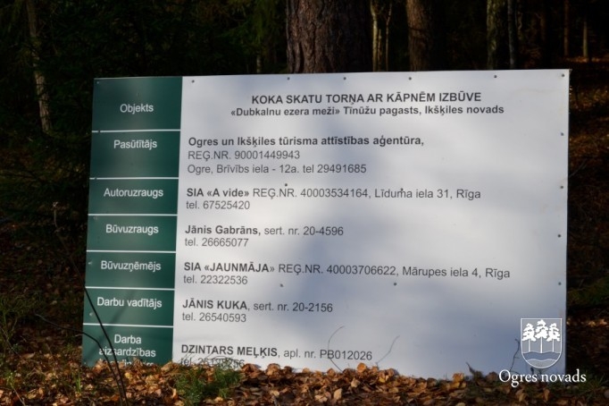 Dabas parkā būvē skatu torni